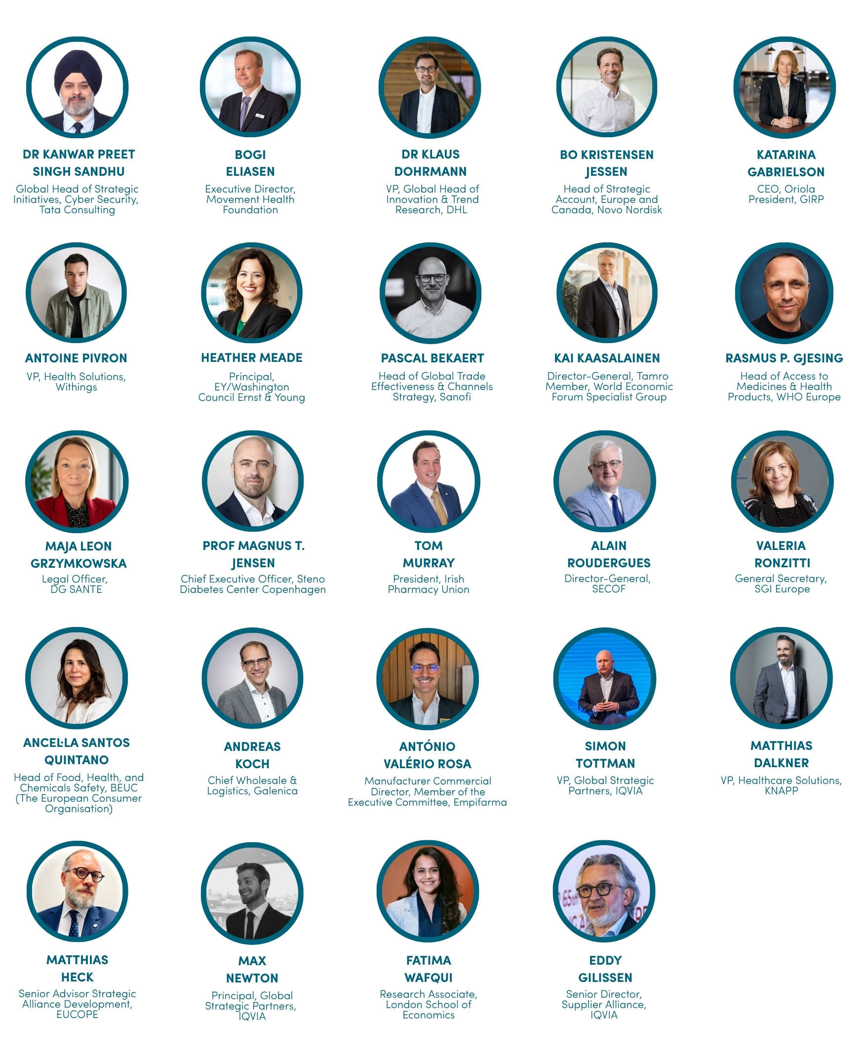 Confirmed speakers 05.13